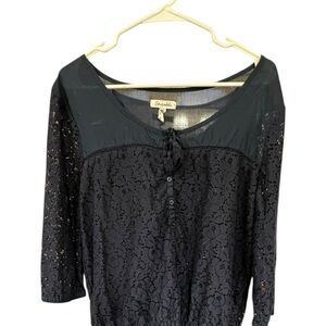 Aeropostale Navy Lace Top
